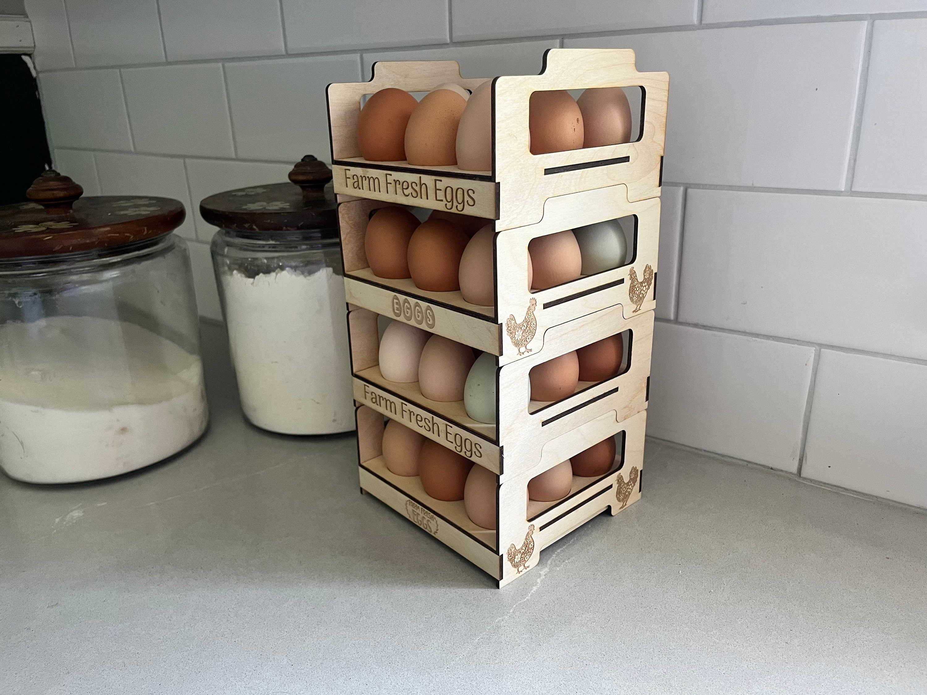 Stacking Egg Tray, Egg Storage, Egg Stand, Countertop Egg Holder, Fresh ...