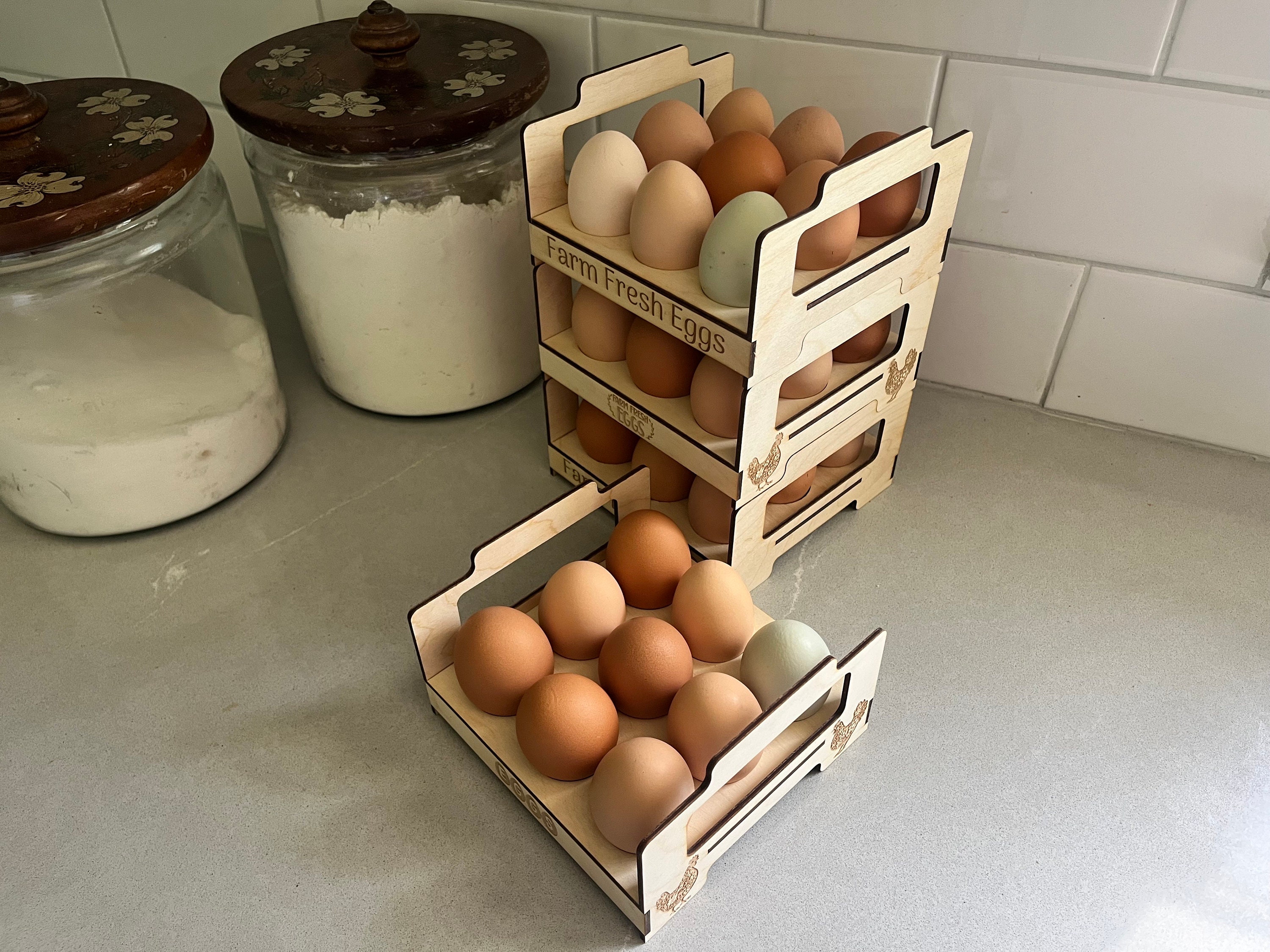 Stacking Egg Tray, Egg Storage, Egg Stand, Countertop Egg Holder, Fresh ...