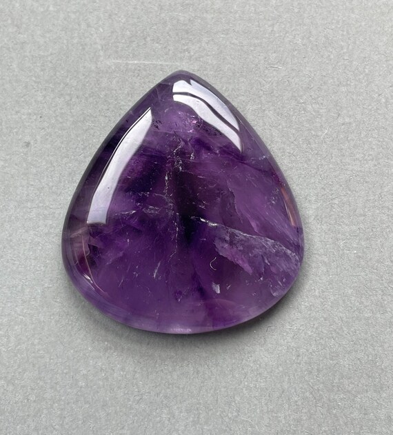 Amethyst. Natural Trapiche Amethyst Cabochon.