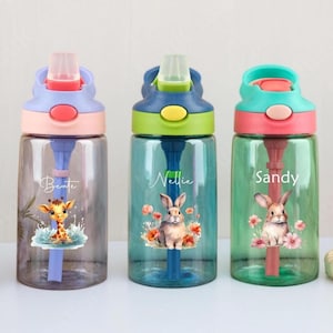 Personalized Kids Camp Cup, Custom Kids Water Bottle, Back To School Drinkware, Animal Cups, Kids Tumbler Cup, Kids water cup