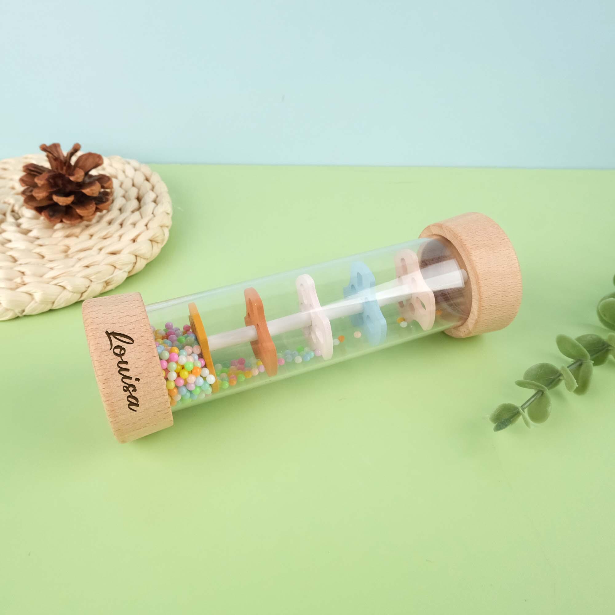 Girls Tween Rattle Personalized Baby Rattle Toy, Custom Wooden Baby Rattle, for Girls and ...