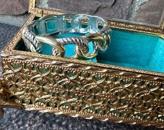 Vintage Two-Tone Chain Link Bracelet