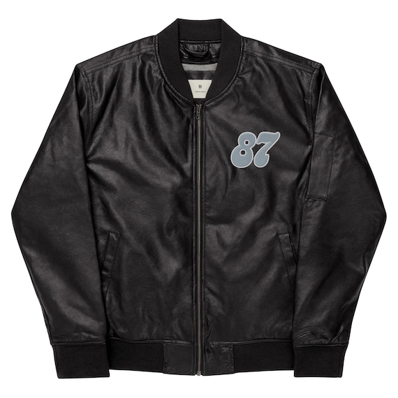 Ollie Bearman Haas Bomber Black Leather Jacket | Ollie Bearman