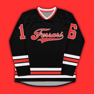 Charles Leclerc Unisex Ferrari F1 Hockey Jersey, Ferrari Sweatshirt, F1 Shirt, F1 Gift, F1 Clothing, Track Day Shirt, F1 tshirt, F1 Hoodie