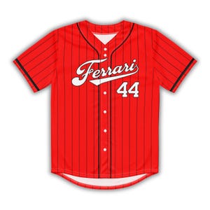 Lewis Hamilton Unisex Ferrari F1 Baseball Jersey, Ferrari Sweatshirt, F1 Shirt, F1 Gift, F1 Clothing, Track Day Shirt, F1 tshirt, F1 Hoodie