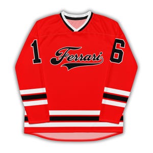 Charles Leclerc Unisex Ferrari F1 Hockey Jersey, Ferrari Sweatshirt, F1 Shirt, F1 Gift, F1 Clothing, Track Day Shirt, F1 tshirt, F1 Hoodie
