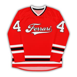Lewis Hamilton Unisex Ferrari F1 Hockey Jersey, Ferrari Sweatshirt, F1 Shirt, F1 Gift, F1 Clothing, Track Day Shirt, F1 tshirt, F1 Hoodie