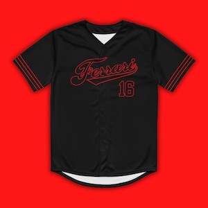 Charles Leclerc Unisex Ferrari F1 Baseball Jersey, Ferrari Sweatshirt, F1 Shirt, F1 Gift, F1 Clothing, Track Day Shirt, F1 tshirt, F1 Hoodie