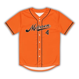 Lando Norris Unisex Mclaren F1 Baseball Jersey, Mclaren Sweatshirt, F1 Shirt, F1 Gift, F1 Clothing, Track Day Shirt, F1 tshirt, F1 Hoodie