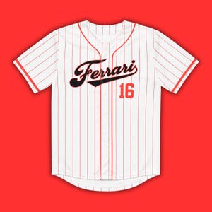 Charles Leclerc Unisex Ferrari F1 Baseball Jersey, Ferrari Sweatshirt, F1 Shirt, F1 Gift, F1 Clothing, Track Day Shirt, F1 tshirt, F1 Hoodie