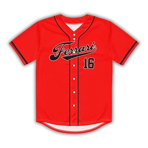 Charles Leclerc Unisex Ferrari F1 Baseball Jersey, Ferrari Sweatshirt, F1 Shirt, F1 Gift, F1 Clothing, Track Day Shirt, F1 tshirt, F1 Hoodie