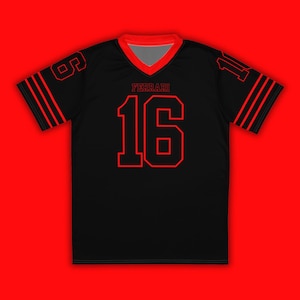 Charles Leclerc Unisex Ferrari F1 Football Jersey, Ferrari Sweatshirt, F1 Shirt, F1 Gift, F1 Clothing, Track Day Shirt, F1 tshirt, F1 Hoodie