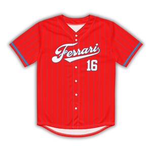 Charles Leclerc Unisex Ferrari F1 Baseball Jersey, Ferrari Sweatshirt, F1 Shirt, F1 Gift, F1 Clothing, Track Day Shirt, F1 tshirt, F1 Hoodie