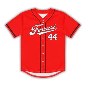 Lewis Hamilton Unisex Ferrari F1 Baseball Jersey, Ferrari Sweatshirt, F1 Shirt, F1 Gift, F1 Clothing, Track Day Shirt, F1 tshirt, F1 Hoodie