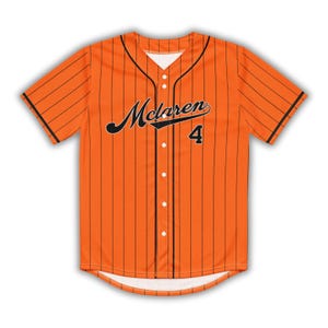 Lando Norris Unisex Mclaren F1 Baseball Jersey, Mclaren Sweatshirt, F1 Shirt, F1 Gift, F1 Clothing, Track Day Shirt, F1 tshirt, F1 Hoodie