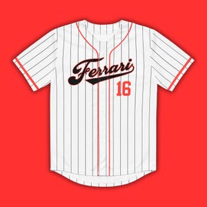 Charles Leclerc Unisex Ferrari F1 Baseball Jersey, Ferrari Sweatshirt, F1 Shirt, F1 Gift, F1 Clothing, Track Day Shirt, F1 tshirt, F1 Hoodie