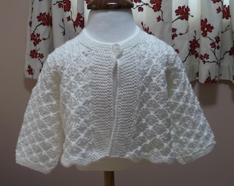 Cardigan style boléro en dentelle pour filles en tricot à la main