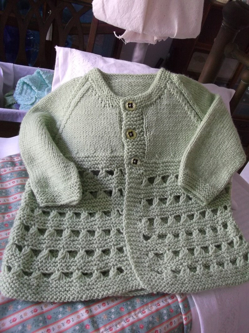 hand knitting baby sweater design
