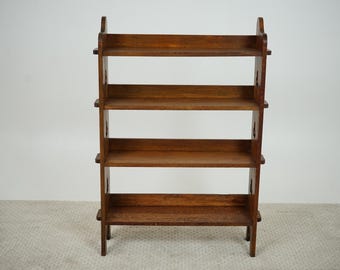 Librería abierta de roble estilo eduardiano Arts & Crafts, Inglaterra 1910 F-1609