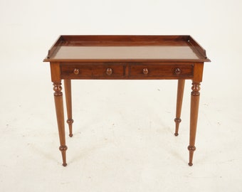 Antique Victorian Walnut Writing Table, Desk, Scotland 1870, H1203