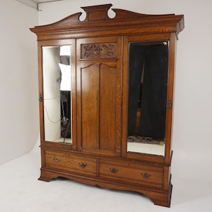 Ästhetisches Uhrwerk Tiger Oak Armoires, Maple + Co. London, England 1900, F-539