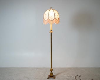 Vintage messing Empire neoklassieke kandelaar vloerlamp F-1650