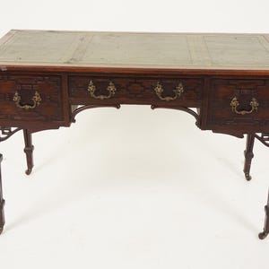 Antique Edwardian Walnut Ladies Writing Desk, Table, Maple&Co. London, England 1900 F-1282