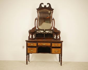 Late Victorian Walnut Vanity - Scotland 1870 F-1522