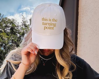 Dies ist der Wendepunkt Dad Hat | Bestickte Baumwolltwill Cap