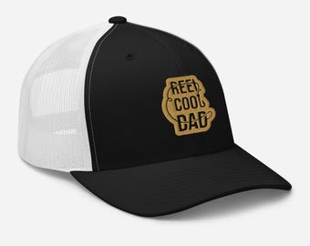 Reel Cool Dad Embroidered Trucker Cap | Fishing Gift