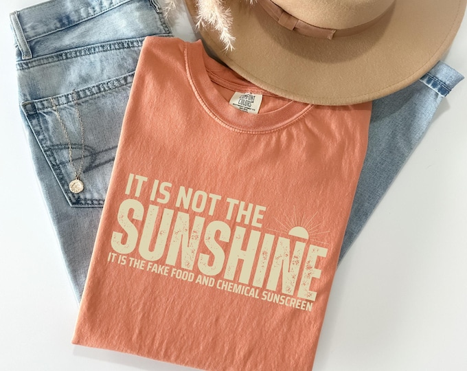 It's Not The Sunshine, It's The Fake Food and The Chemical Sunscreen T-Shirt | The Sun is Your Friend | Conspiracy Theorist | Holistic Tee