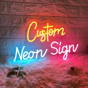 Insegna al neon personalizzata / Insegna personalizzata / Insegna al neon / Insegna personalizzata / Insegna LED / Insegna luminosa al neon / Arte dell&#39;insegna al neon / Luce al neon / Decorazione murale