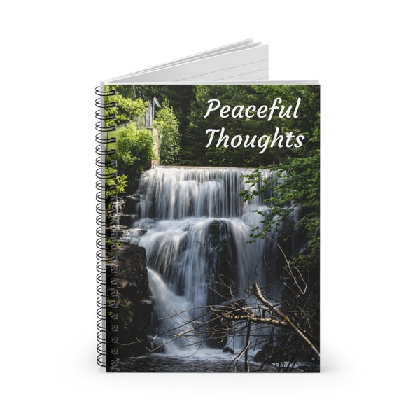 Peaceful Thoughts Journal - Spiral Notebook - Ruled Line