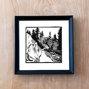 Section 16 - Original linocut art print