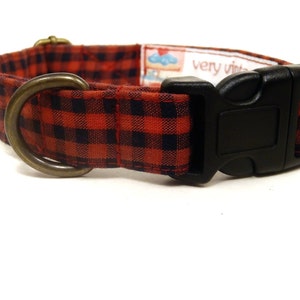 Collar Plaid Collars Lumberjack Collars Dog Collar Cat Collar Christmas Collar Buffalo Plaid Collar Pet Gift Organic Cotton image 2