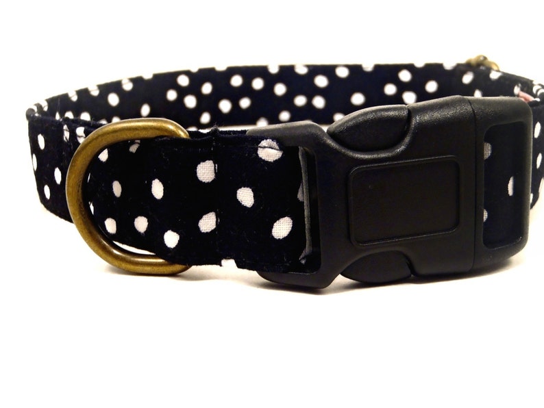 Girl Dog Collar Polka Dot Dog Collar Black Dog Collar Girl Etsy