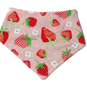 Bandana - Strawberry Bandana | Summer Dog Bandana | Dog Bandana | Cat Bandana | Scarf for Pet Animals | Pet Accessories - Organic Cotton