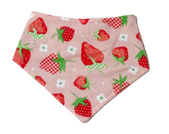 Bandana - Strawberry Bandana | Summer Dog Bandana | Dog Bandana | Cat Bandana | Scarf for Pet Animals | Pet Accessories - Organic Cotton