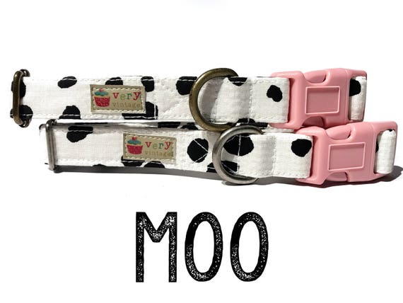 cow print dog collar