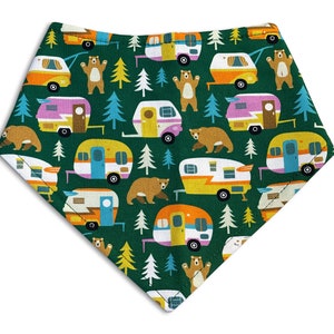 Bandana - Camper Bandana | Camping Liebhaber Geschenk | Hundehalstuch | Katzen Bandana | Hunde Halstuch | Katzenschal | Tierzubehör - Bio-Baumwolle