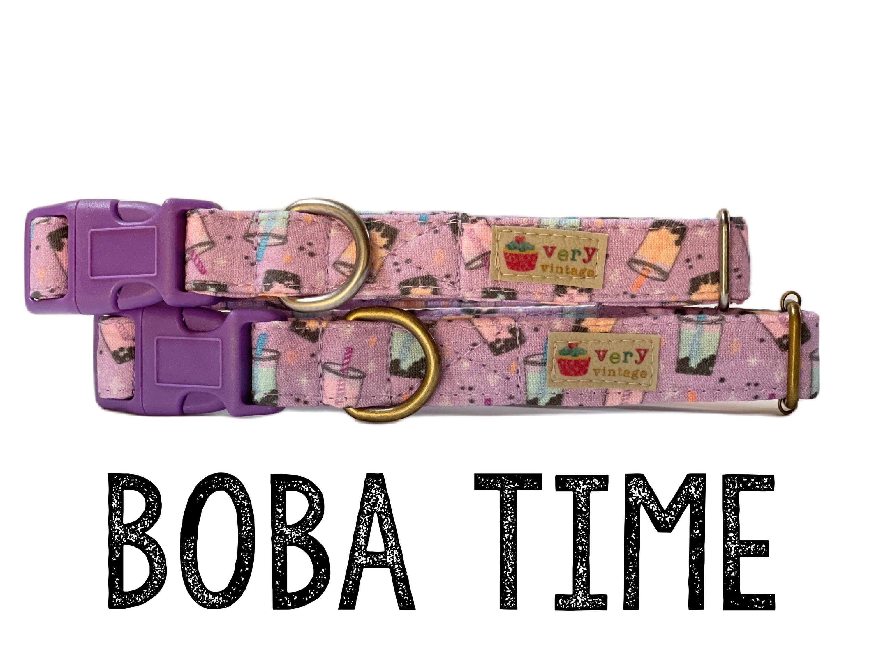 Boba Collar | Bubble Tea Lover Dog Cat Gift For Pet Owner Organic Cotton Last Chance