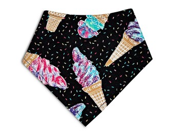 Bandana - Ice Cream Bandana | Cone Bandana | Ice Cream Lovers | Summer Bandana | Dog Bandana | Cat Bandana | Pet Supplies - Organic Cotton