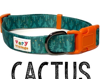 Dog Collar | Cactus Dog Collar | Dog Lover | Dog Collar | Active Dog Collar | Webbing Dog Collar | Nylon Dog Collar | New Puppy Gift