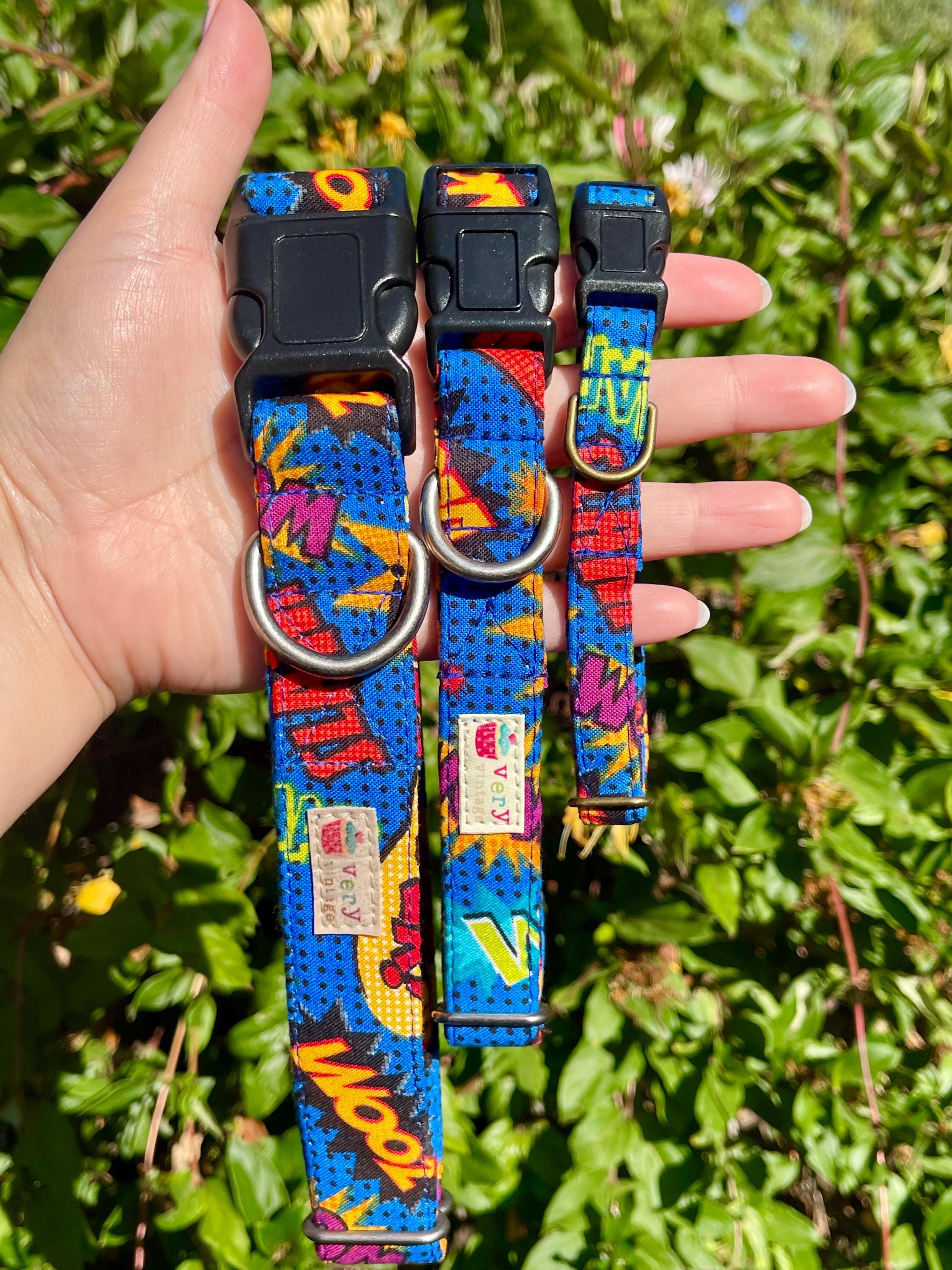 Comic Book Dog Collar | Superhero Dog Collar | Pop Art Pet Collar | Wham Pow Collar | Adjustable Cat Collar | Fun Dog Accessories | LA Made