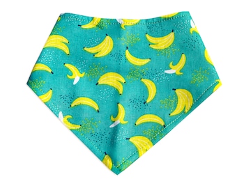Bandana - Banana Bandana | Banana Lovers Gift | Fruit Scarf | Dog Bandana | Cat Bandana | Dog Gift | Cat Gift | Pet Accessories - Cotton