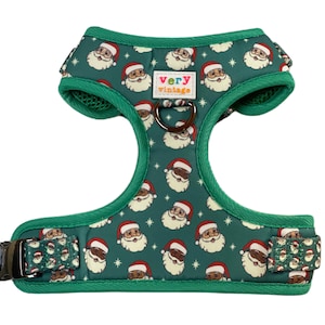 Personalized Dog Harness | Christmas Dog Harness | Santa Dog Harness | Harness Vest for Dogs | Step Harness | Metal Hardware |  Eco-friendly