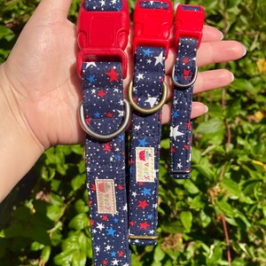 Patriotic Dog Collar | Liberty Dog Collar | Adjustable Dog Collar | Red, White, and Blue Dog Collar | Americana Dog Collar | 4th of July Cat