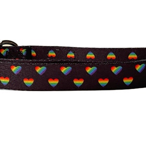 Rainbow Heart Dog Collar Pride Dog Collar LGBTQ Dog Collar Puppy Dog Collar Girl Dog Collar Love Dog Collar New Puppy Gift image 4