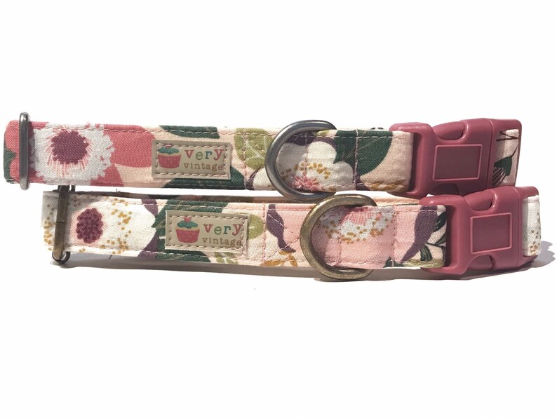 Dog Collar Floral Dog Collar Girl Dog Collar Country Dog Etsy