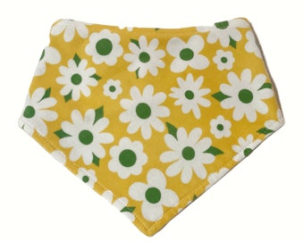 Yellow Daisy Flower Bandana | Summer Dog Bandana | Floral Dog Bandana | Cat Bandana | Scarf for Dogs | Floral Dog Scarf | Sunflower